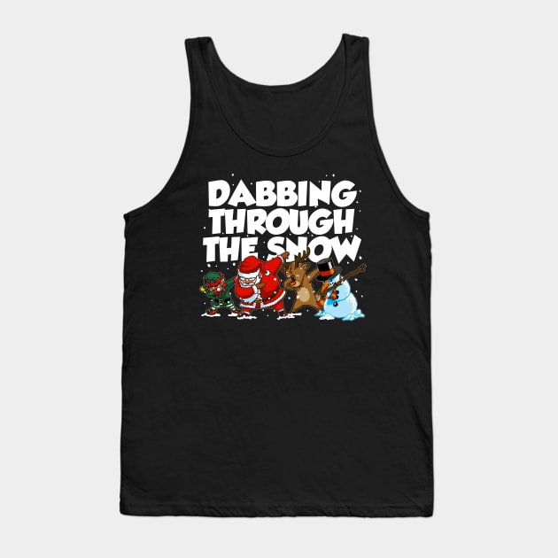 Dabbing Santa Christmas Tshirt Gift Dab Santa Claus T-Shirt Tank Top by vo_maria